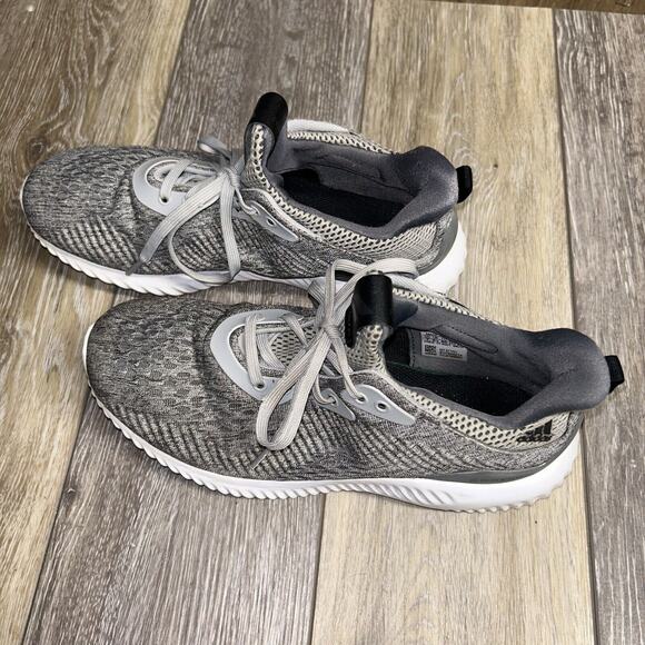 Adidas Mens US Size 7 Alphabounce Gray White Running Athletic Sneaker Shoes - Picture 7 of 12
